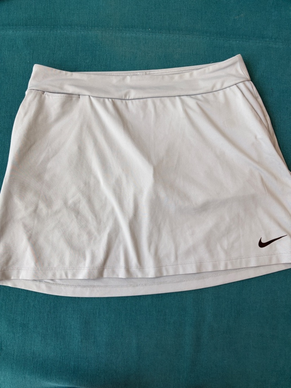 Nike White Golf Skort with Black Swoosh